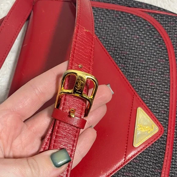 Pre loved - Vintage YSL Women's crossbody / messenger bag - Picture 3 of 12